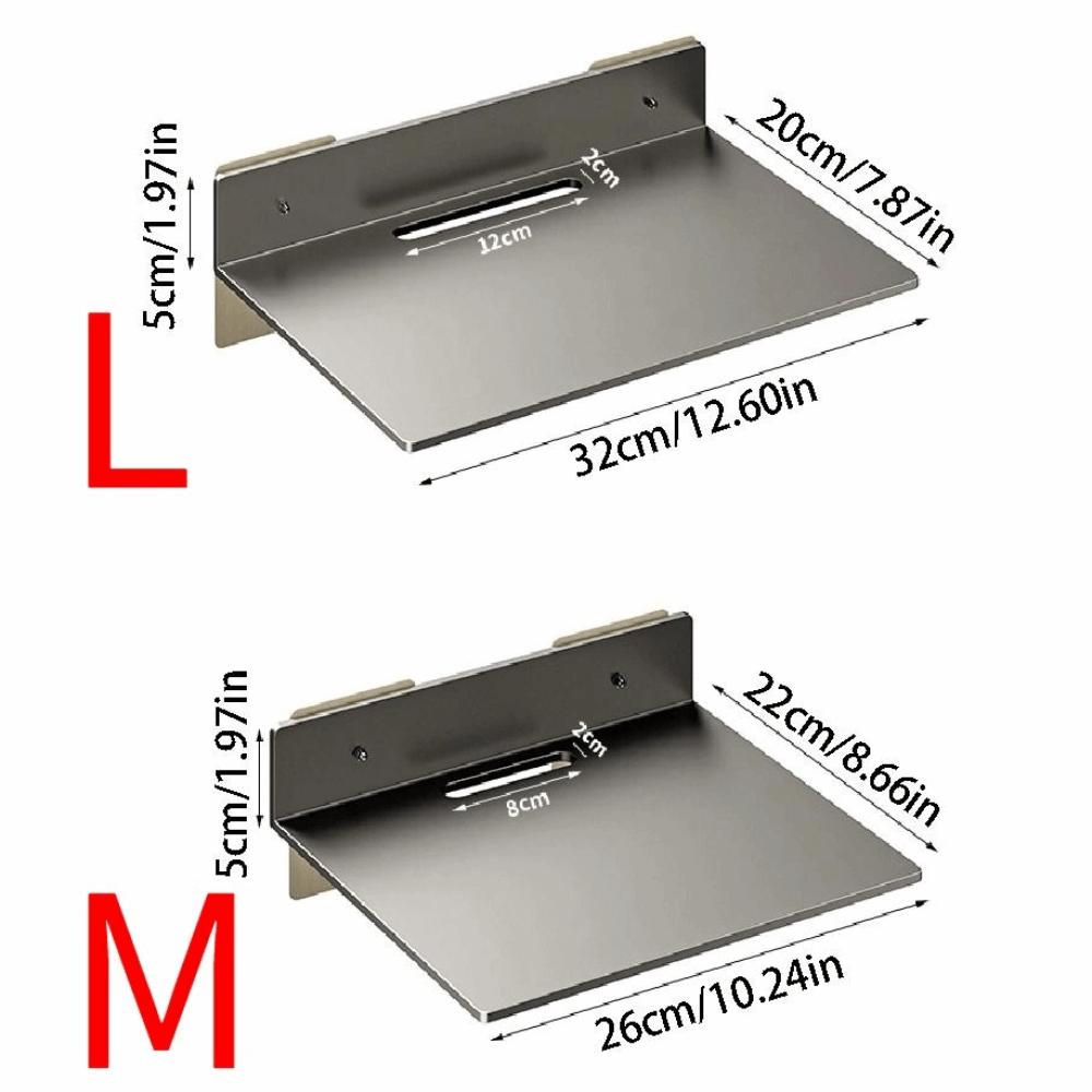 Carbon Steel Router Shelf Non Perforated Camera Placement Rack  Living Room