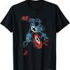 Marvel Captain America Aquarellmalerei Grafik T-Shirt T-Shirt