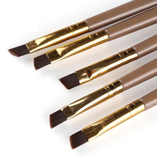 1Pc Makeup Powder Foundation Flat Contour Double End Eyebrow Brush Cosmetic Tool