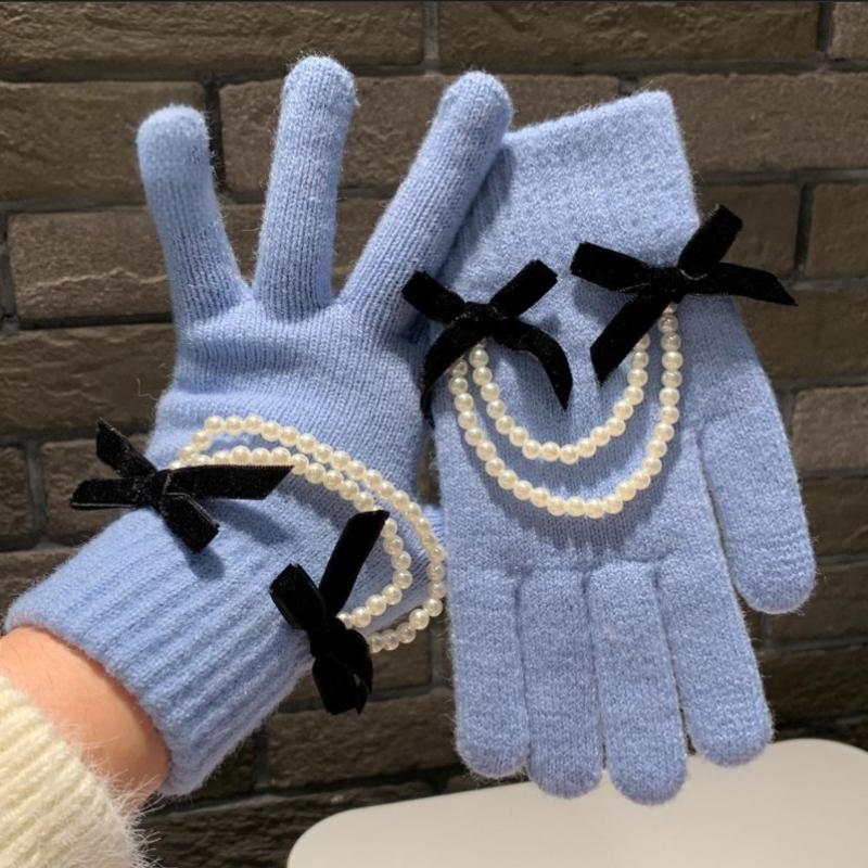 Перчатки с полным пальцем Эластичные Зимние Теплые Перчатки Утепленные Перчатки Утолщенные Для Холодной Погоды Активный Отдых Зима