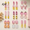 Fun Back to School Jewelry 1 Pair Teacher Earrings for Women, Cute 2D Acrylic Crayon Pencil Backpack Dangle Number Alphabet Earrings, First