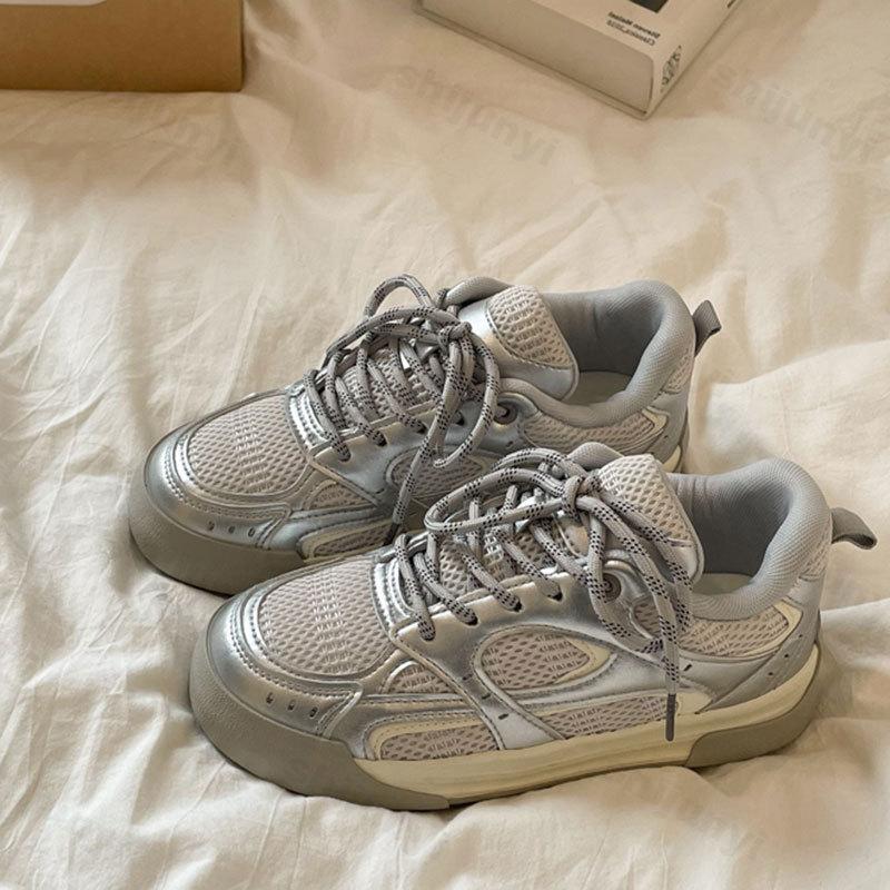 

Fashion Women Sneakers 2025 Autumn Mesh Breathable Comfortable Outdoor Vulcanized Shoes Female Platform Fashionable Casual Sports Shoes 40