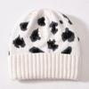 Children's Knitted Hat Rabbit Down Leopard Print Soft Cute Autumn and Winter Outdoor Wool Hat To Keep Warm