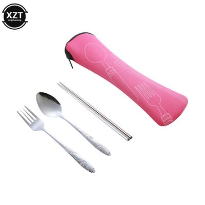 Portable Tableware Bag With Dinnerware Set Cutlery Bag Pouch Outdoor Travel Packaging Storage Picnic Fork Spoon Chopsticks Bag
