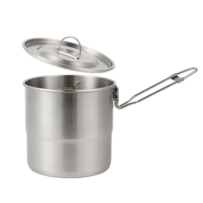 Light weight Outdoor Cooking Stainless Steel Camping Pot Multifunctional For Campers And Adventurers