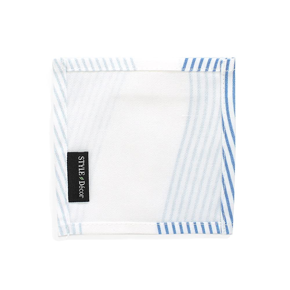 STYLE Decor 2-Piece Set: 4 Laminated Placemats and 4 Laminated Coasters. Perfect for Dining Tables, Parties, and Table Coordination. Water Flow Design