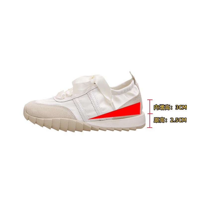 Leder atmungsaktive Ballett-Trainingsschuhe Damen Satin Zauberhöhensteigerung Klein Lässig Sport Forrest Gump Schuhe Damen Freizeitschuhe