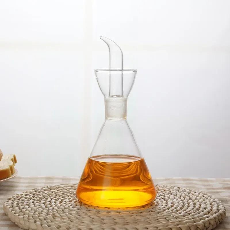 High Borosilicate Glass Anti-drip Oil Bottle Household Leak-proof Oil Vinegar Pots Kitchen Soy Sauce Seasoning Oil Pot Tool