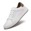 Men's British Style Casual Leather White Sneakers - Spring Breathable Trendy Versatile Board Shoes
