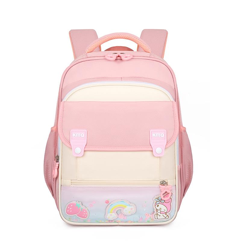 

New children s schoolbag, female primary school students casual and cute backpack, high-value boys and girls large-capacity backpack. рожевий