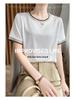 Women's Heavyweight Short Sleeve Crew Neck Mesh Base Layer T-Shirt in White