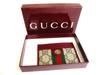 Authentic GUCCI Ophidia Bordeaux Leather Business Card Case #b153  Open box