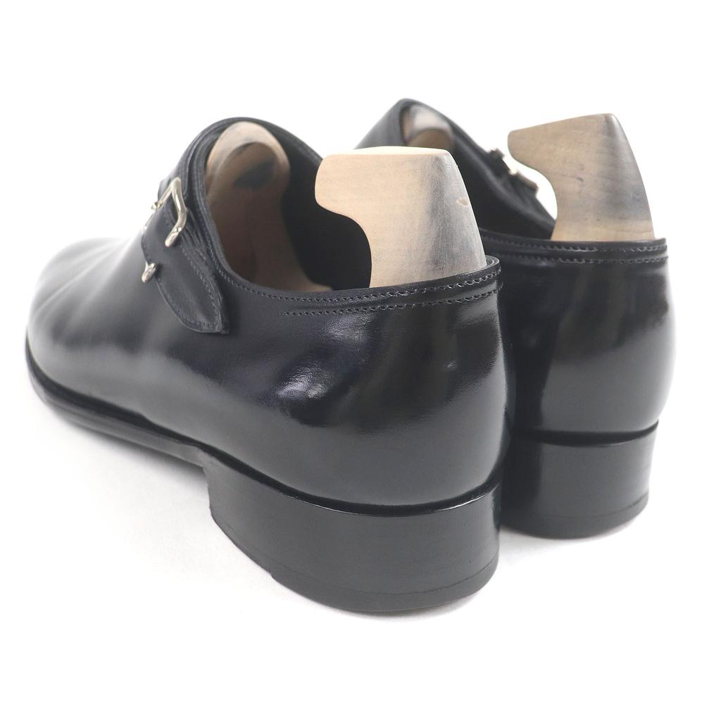 John Lobb Dress Shoes COAST Prestige Line Side Monk 7000 Last Black Leather Mens Used