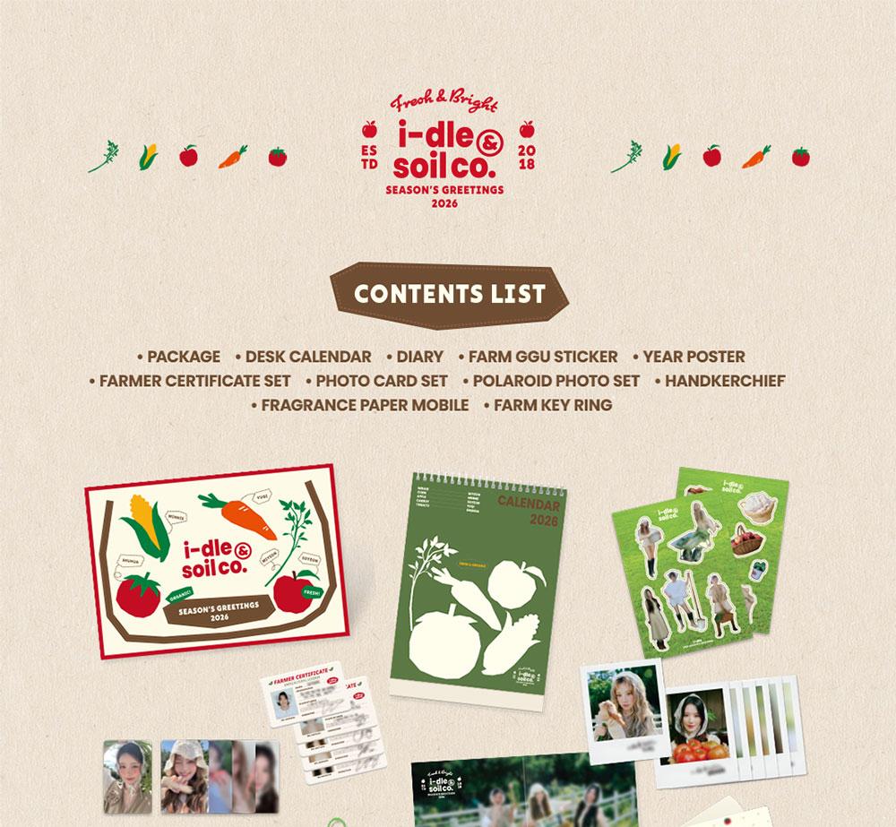 [POB] I-dle 2026 SEASON'S GREETINGS [i-dle & Soil Co.]
