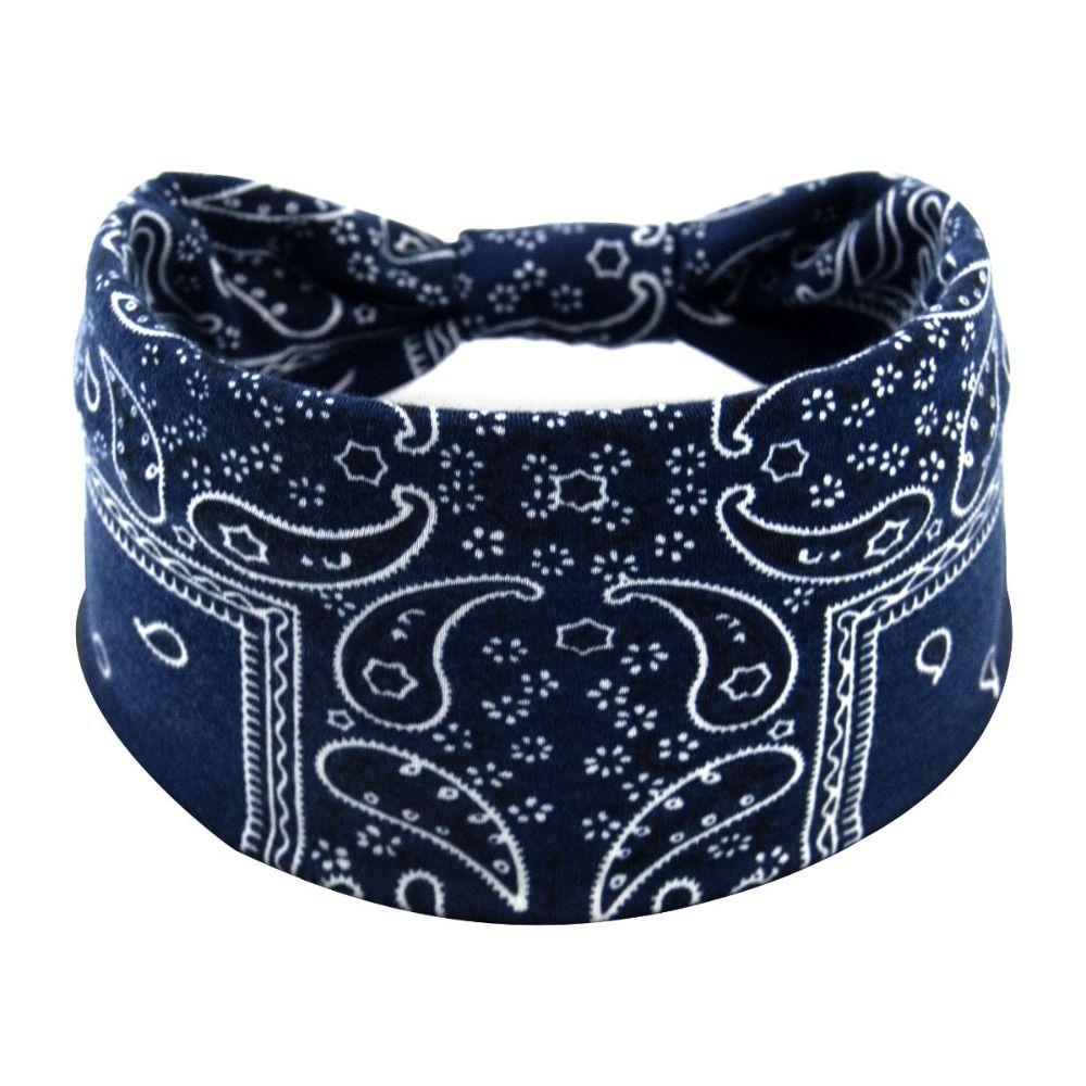 Bohemian Wide Cotton Stretch Headbands Elastic Women Headwrap New Striped Fabric Headband