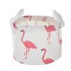 Household Fashion Cartoon Circular Cotton Linen Desktop Storage Box Sundry Storage Stationery Cosmetics Storage Basket Container