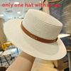 Summer Wide Brim Straw Hat With Embroidered Details For Beach And Sun Protection