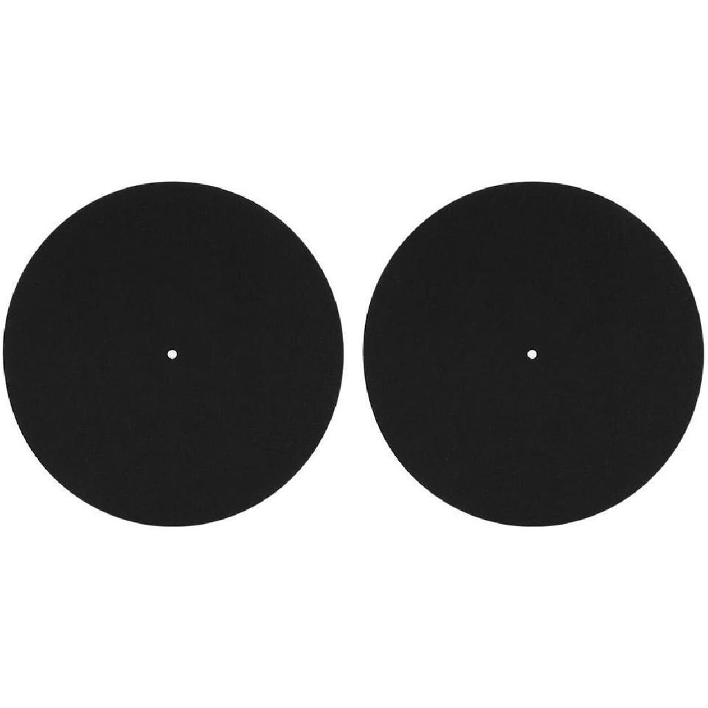 Bewinner1 2 Pcs Record Protective Mat, 12 Inch Anti-Slip Anti-Static Vinyl Record Mat Felt Material, Turntable Home Disc Protective Non-Slip Mat