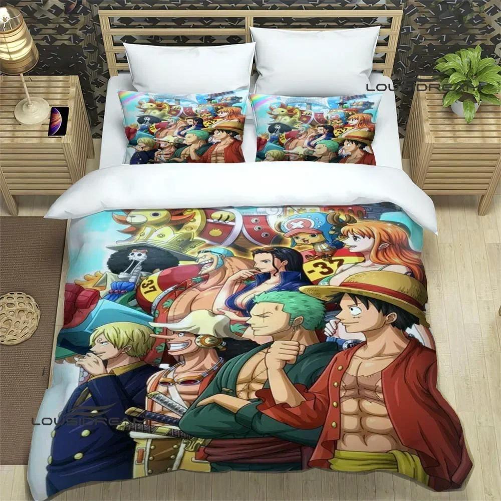 3D cartoon One P-Piece Σετ κρεβατιού εκλεκτά προμήθειες κρεβατιού σετ παπλωματοθήκη παπλώματος κρεβατιού σετ κρεβατιού πολυτελές δώρο γενεθλίων