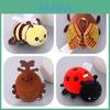 Cute Soft Stuffed Plush Mantis And Bee Keychain With Vibrant Colors For Kids