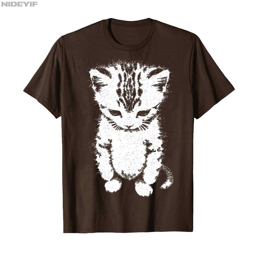El Gato Sad Kitten Funny Meme Sad Crying Munchkin Cat Trendy T-shirt For Men Women 100% Cotton T Shirts Short Sleeve Tops P710