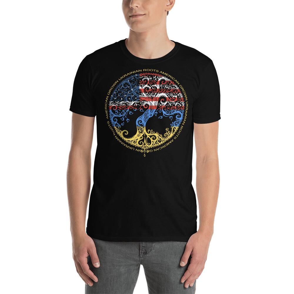 American Grown Ukrainian Roots Ukraine Flag 2 Unisex TShirt Unisex T-Shirt S