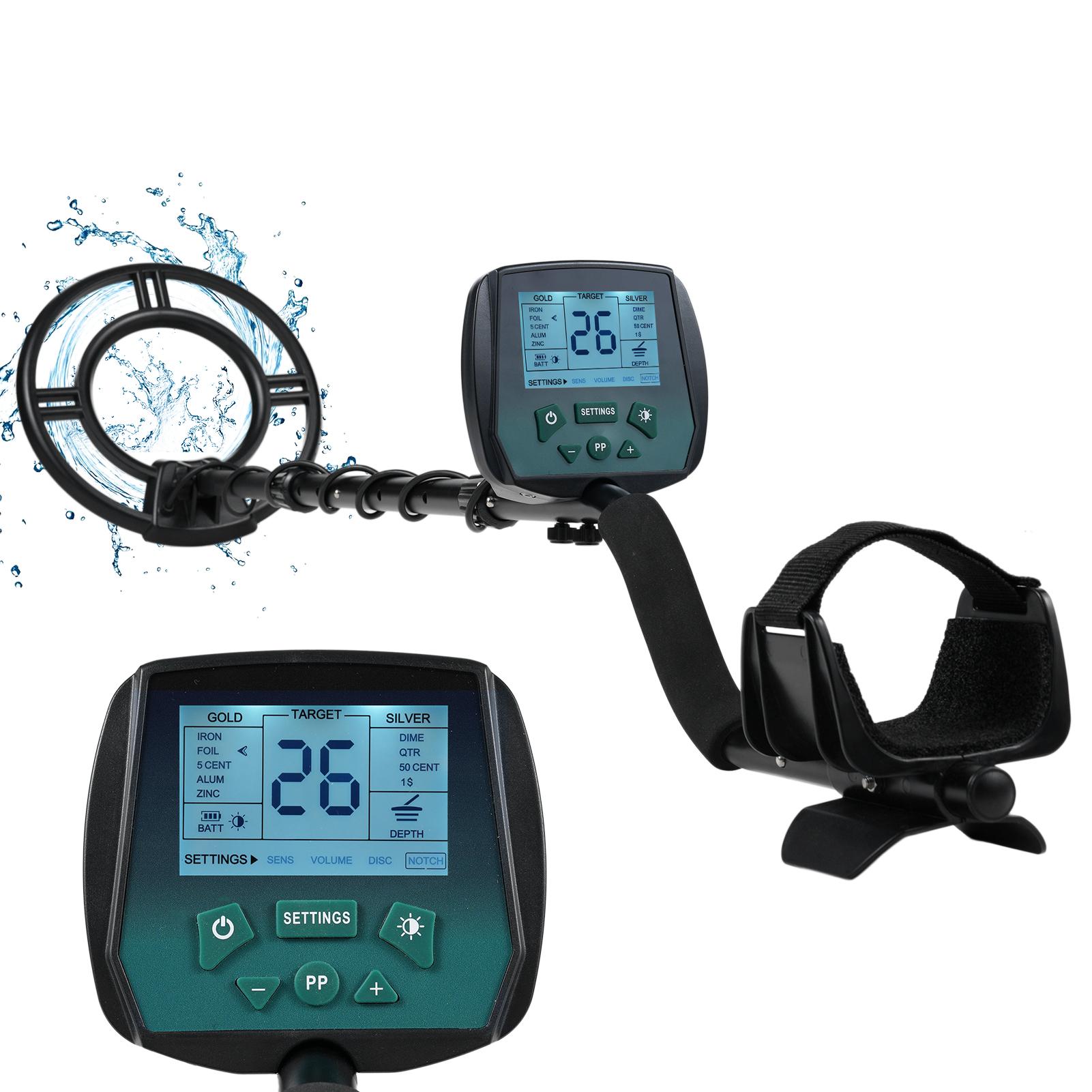 

Металлодетекторы для взрослых Водонепроницаемый профессиональный детектор золота высокой точности с ЖК-дисплеем 4 Detector only зелёный