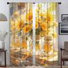 Sunflower Curtains Child Room Blackout Curtain for Room 2 Panel Halloween Decoration Tulle for Bedroom Shades Partition Living
