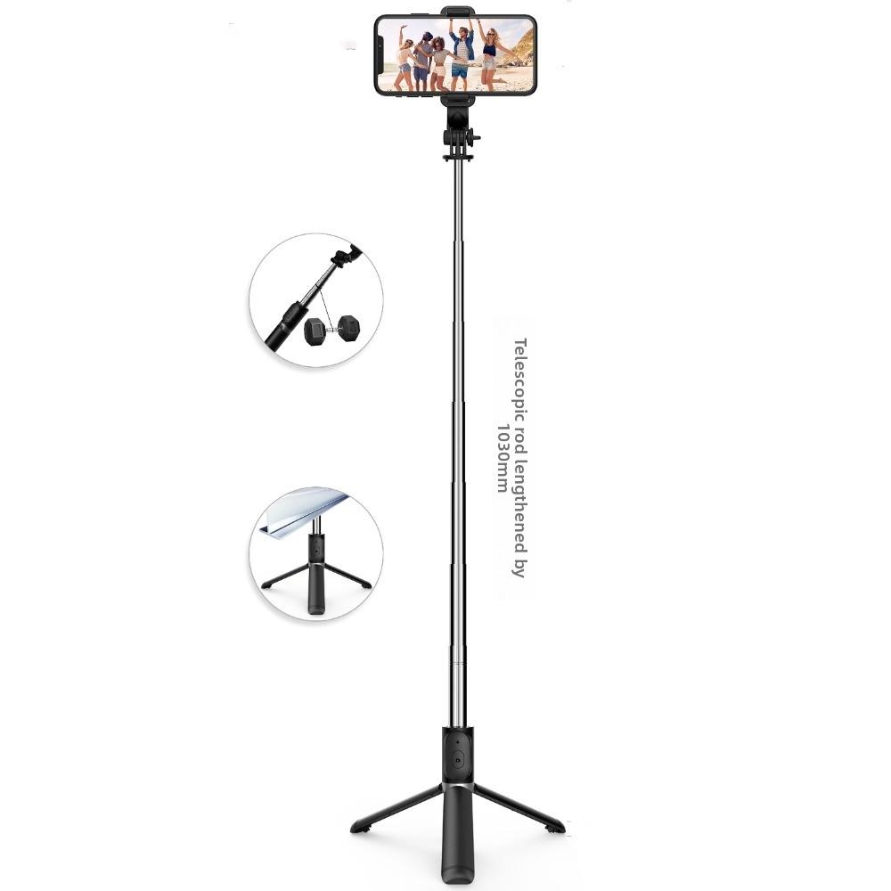 White Fill Light Bluetooth Selfie Stick Portable Telescopic Selfie Stick  Phone Accessories