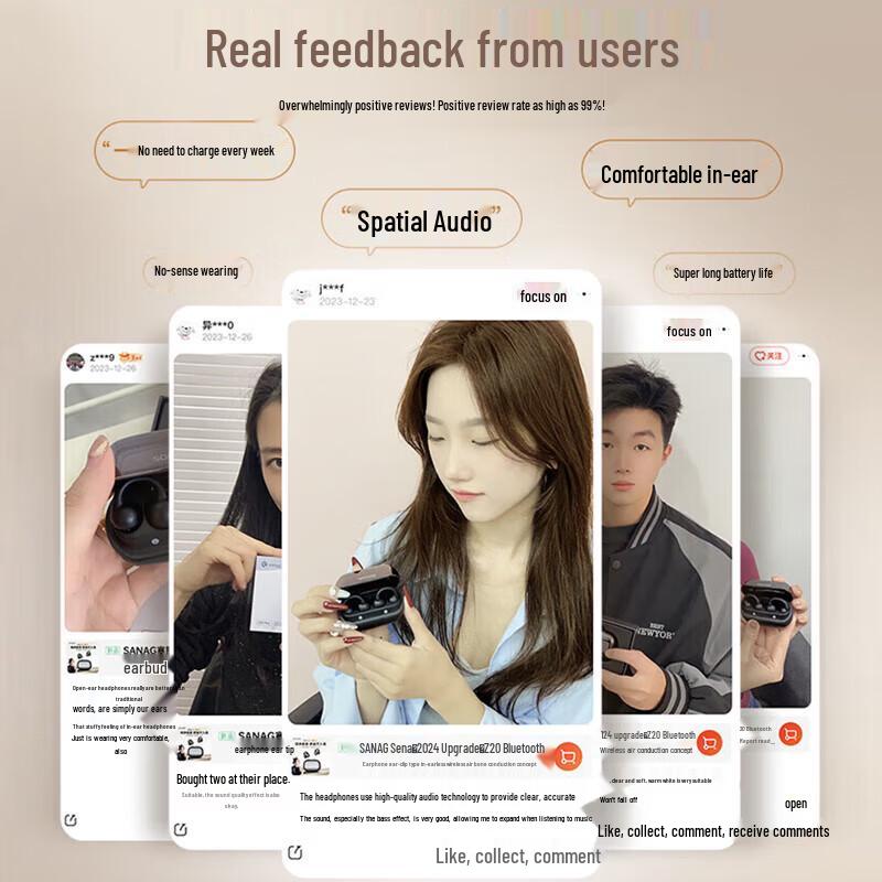 SENA S2S True Wireless Ear-Clip Bluetooth Headphones