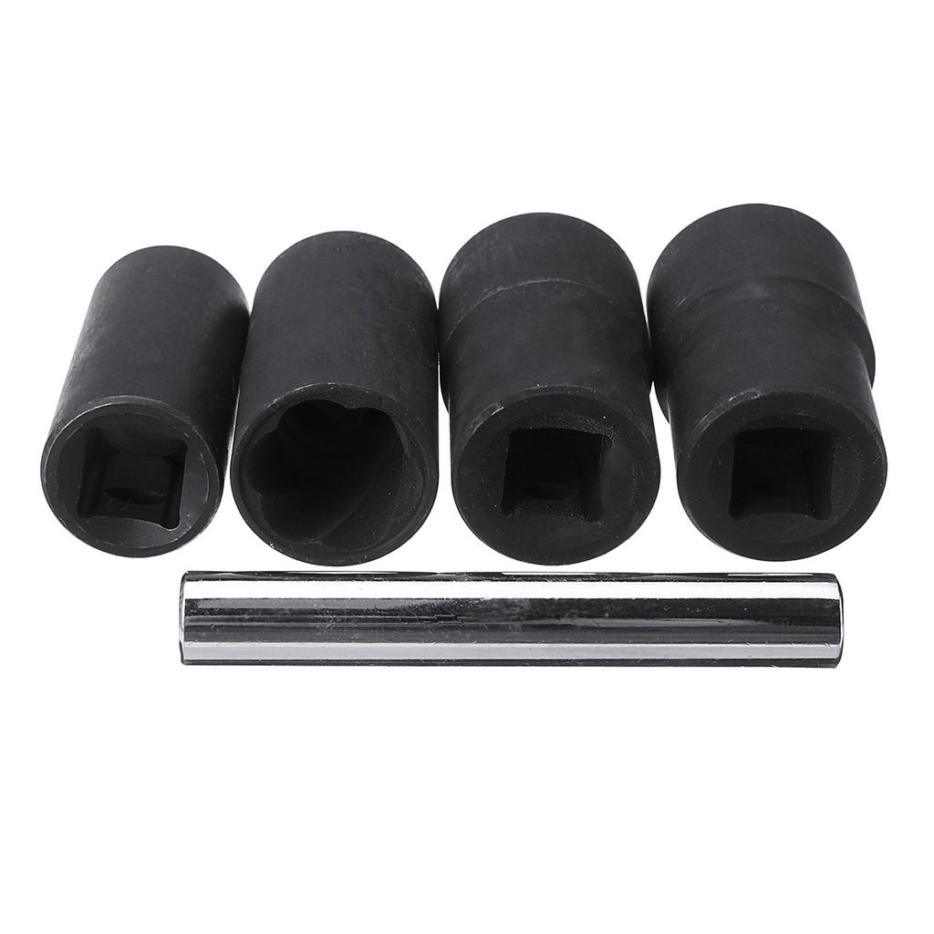 5 In 1 Hex Socket Adapter Set 17mm 19mm 21mm 22mm Car Auto Durable Wheel Nut Removal Repair