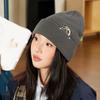 New Dog Embroidery Beanie Hat for Winter, Ear Warmer Knit Cap for Men and Women, Warm Fleece Lined Unisex Skull Cap