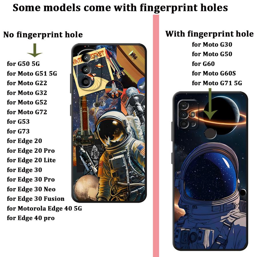 Cool Astronaut Phone Cover Case for Motorola Moto G32 G71 Edge 20 Pro 30 Lite G50 G60s G52 G53 G30 G22 Edge40 G51 G73