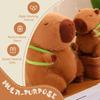 Capybara Plush Cute Capybara Stuffed Animals with Turtle Backpack Kawaii Capibara Plushie Toys for Kids Soft Hugging Pillow