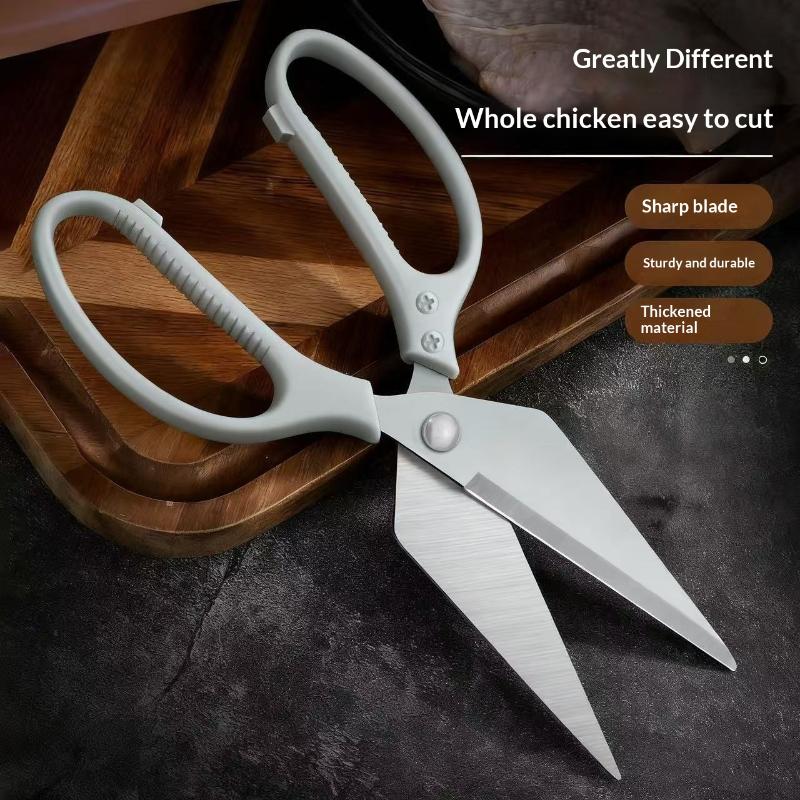 Kitchen Scissors Heavy Duty Thickened Sharp Steel Blades Nonslip Handle 1Pcs for Poultry Bone Fish Seafood Cutting Use