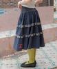 Lunakihu Wxsk019 Yurarimori Check Smoked Banding Skirt (Navy)