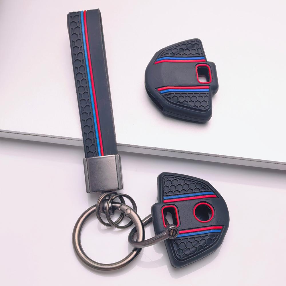 Silicone Key Fob Cover for BMW F650GS F700GS F800GS F800ST K1200R K1200S K1300R K1300S K1600GT K1600GTL R1200GS S1000RR S1000R with Keychain Key Cover