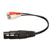 XLR Female To 2 RCA Female Y Splitter Cable 3pin Dual RCA To 1 XLR Female To Female Cable for Microphone Mixer Amplifier