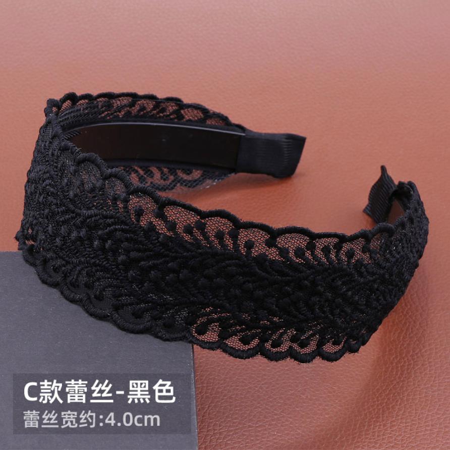 

Корейский Новый Винтажный Кружевной Цветочный Обруч для Волос Сладкая Повязка на Голову Темперамент Широкие Боковые Повязки на Волосы Девушки Женщины Полый Нескользящий Головной Убор