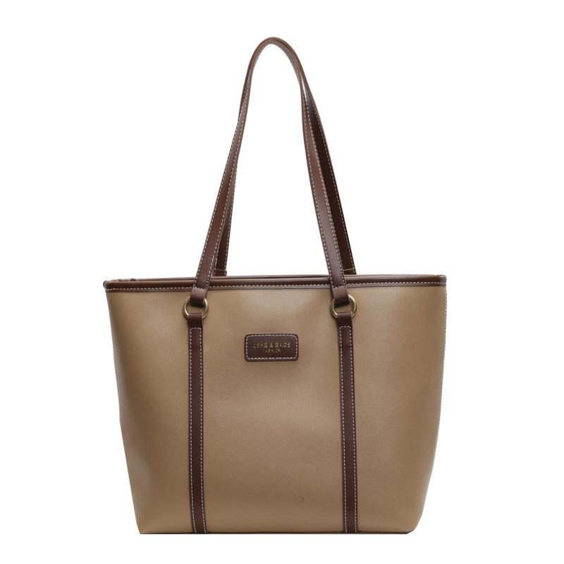 

Tote bag women s 2025 new large-capacity commuter bag casual versatile shoulder bag textured college student class bag