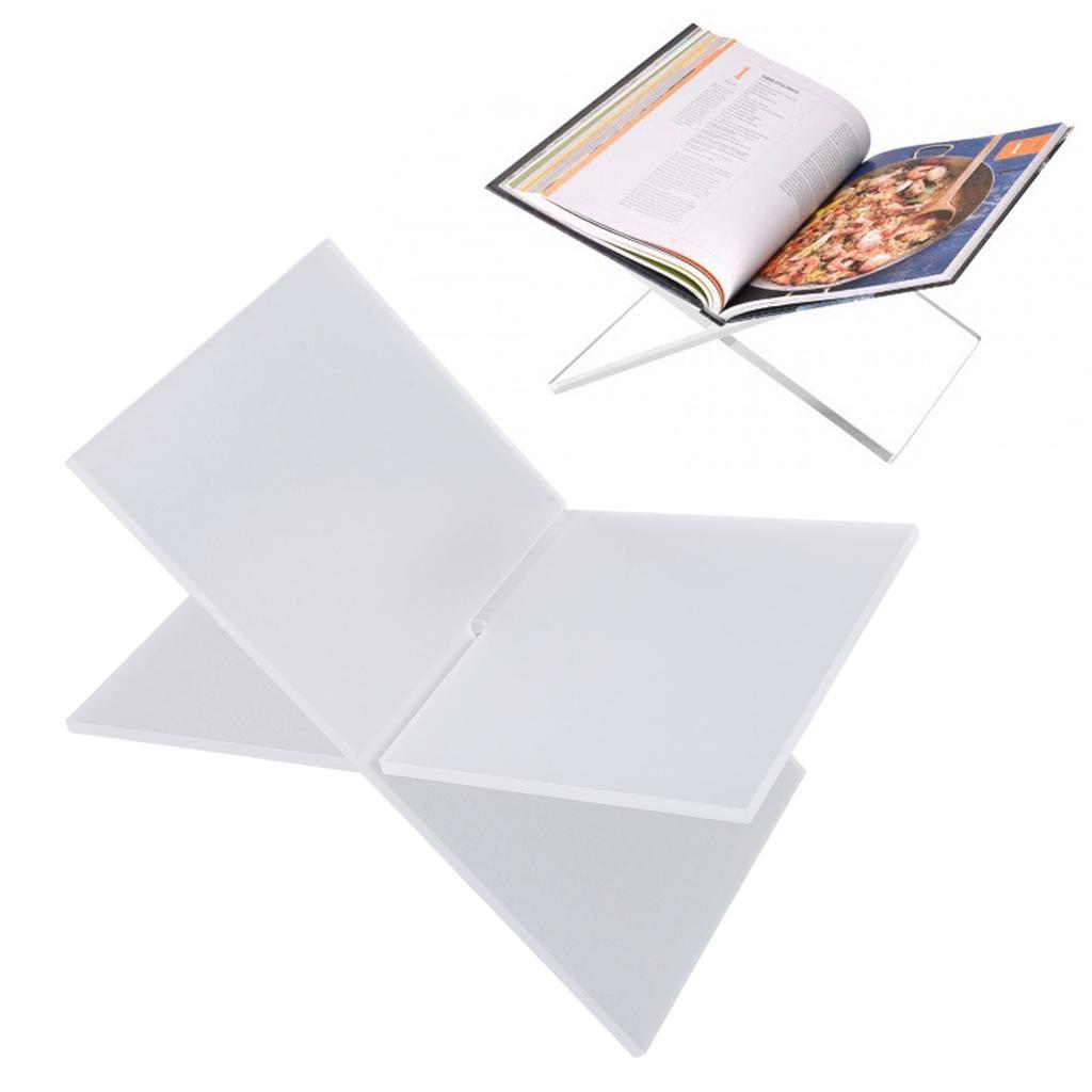 Acrylic Book Holder Transparent Multifunctional Open Book Display Stand for Coffee Shops