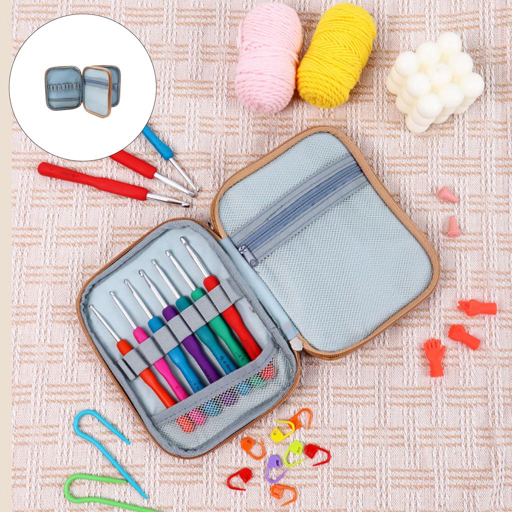 Fabric Knitting Needle Organiser Waterproof Crochet Hook Storage Case For Knitting Tool Sewing Accesories