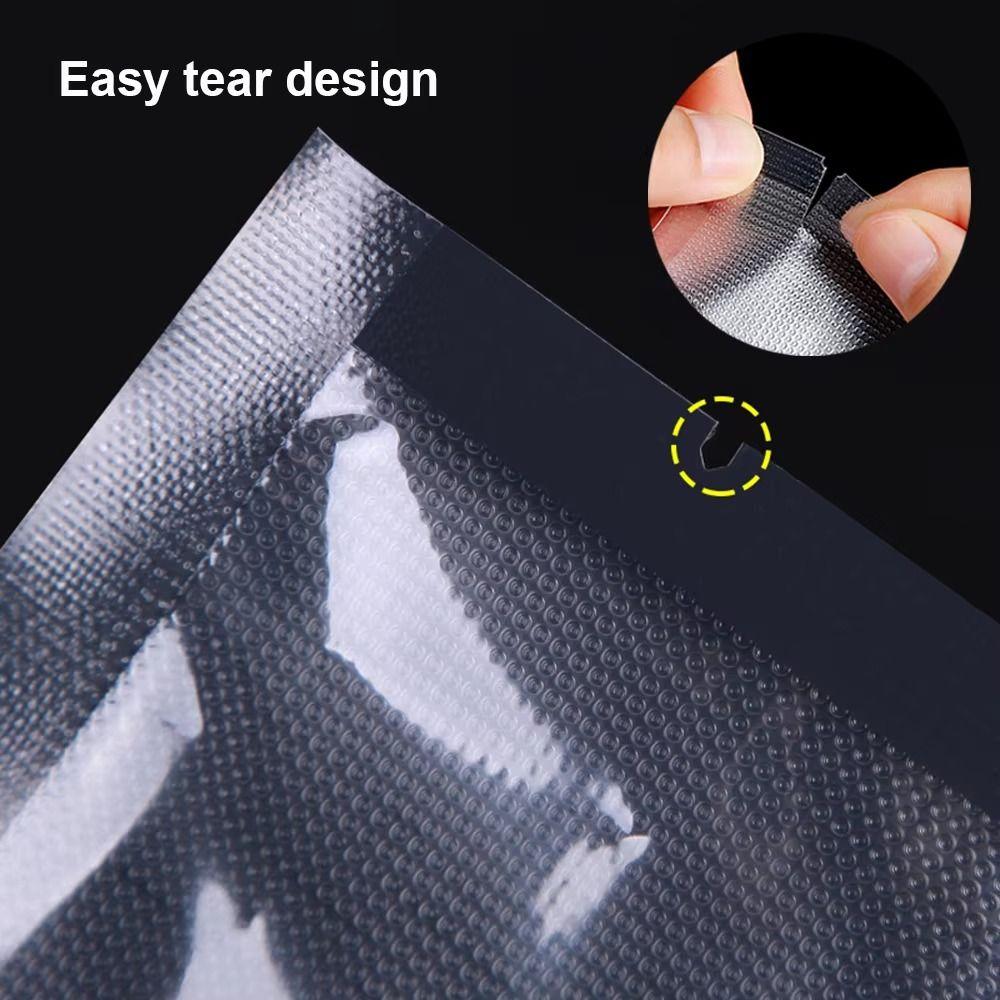 20Pcs High Quality Clear Embossed Vacuum Bags Heat Sealing Frozen Heatable Food Saver Bags Vacuum Sealer Bag for Vac Storage