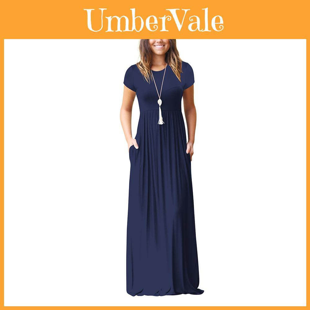 Elegante Abito Maxi da Sera Boho da Donna a Manica Corta Taglie Forti Delight