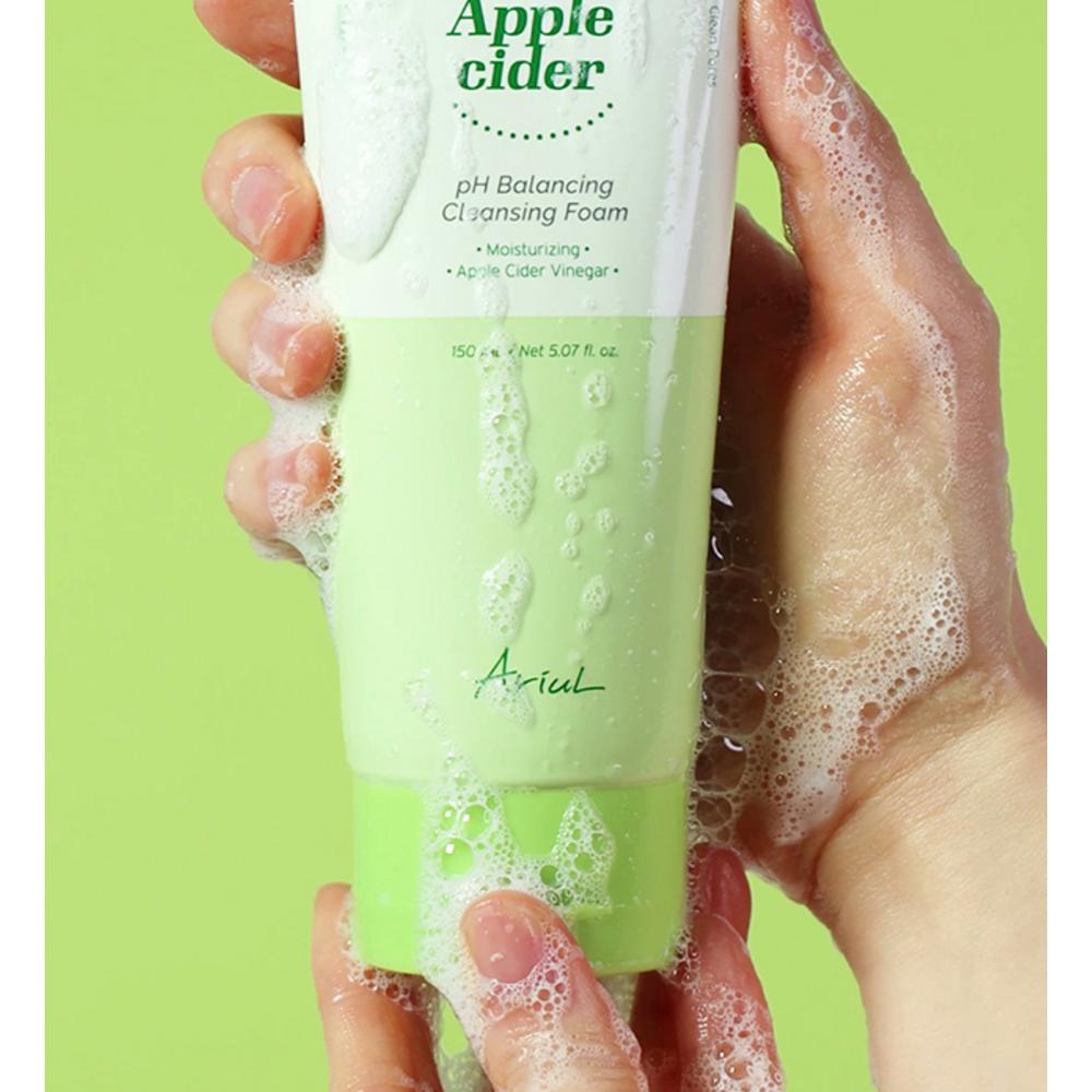 Arial Vegan Apple Cider pH Slightly Acidic Balancing Cleansing Foam, 150ml, 1 piece