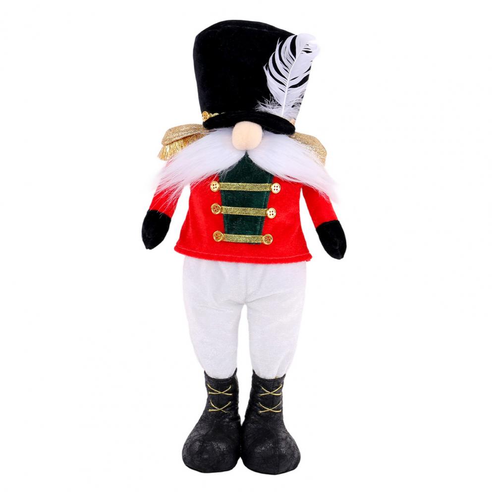 Soldier Doll Christmas Decoration Faceless Doll Home Decor Festive Christmas Soldier Telescopic Figure for Holiday