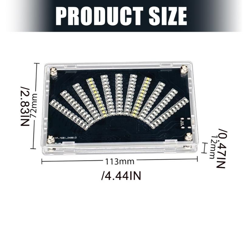 Packung mit 1 LED-Musik-Spektrum-Rhythmuslicht-Anzeige mit einstellbarer Empfindlichkeit und anpassbaren Parametern für die Klangvisualisierung