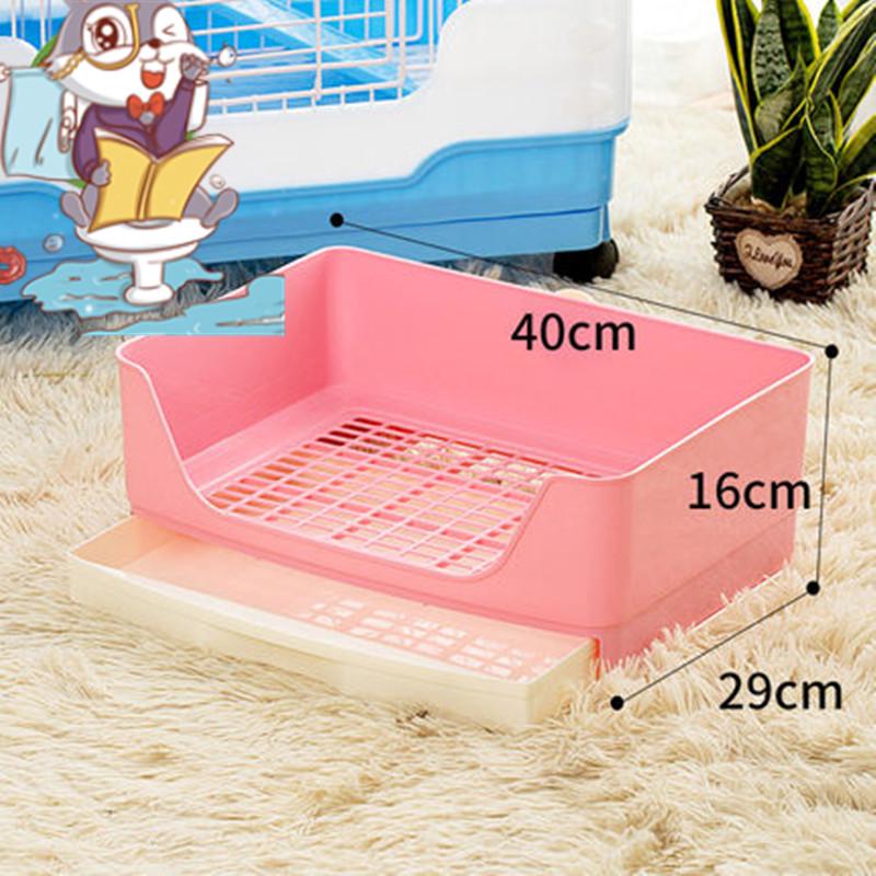 Raised Anti-Splash Triangle Pet Toilet for Rabbits, Guinea Pigs, and Chinchillas – Small and Large Sizes Available