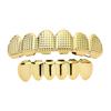 Supplier Hop Dental Mouth Teeth Grillz Set Gold Plated Rhinestone Body Jewelry