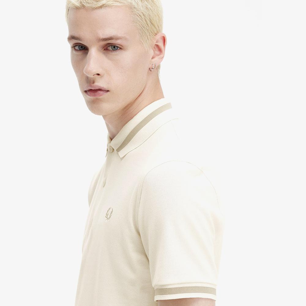 Fred Perry [M2] Single Tip Fred Perry Shirt - Ecru/Oatmeal Afpm2410002-U82
